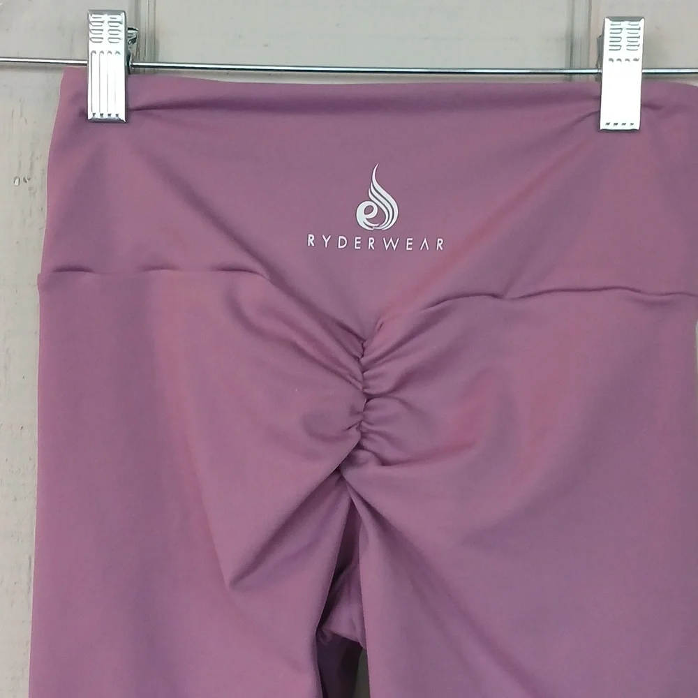 Ryderwear Scrunch Back Mauve Active Leggings Size Small